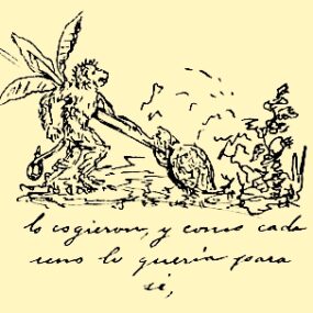 Public-domain 1886 illustration by José Rizal from The Monkey and the Turtle.