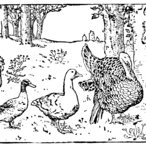 Public-domain illustration for Henny-Penny from Joseph Jacobs's English Fairy Tales.