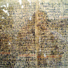 A section of the Westcar Papyrus, the ancient Egyptian manuscript preserving several tales of magic and wonder.
