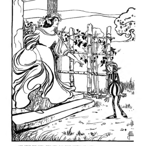 Public-domain 1899 Anansi illustration by Pamela Colman Smith, used as representative historical Anansi artwork.
