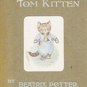 Public-domain 1907 first-edition cover of Beatrix Potter's The Tale of Tom Kitten.
