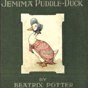 Public-domain early-edition artwork associated with Beatrix Potter's The Tale of Jemima Puddle-Duck.
