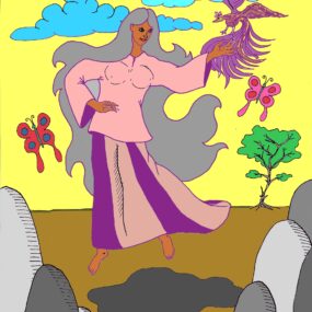 Illustration of Maria Makiling, guardian of Mount Makiling in Philippine folklore.