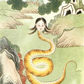 Public-domain traditional illustration of Nüwa from a 1922 collection of Chinese myths and legends.